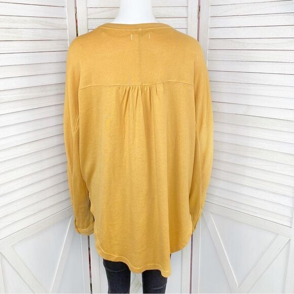 Free People Free Spirt Embroidered Knit Henley Top Peach Fuzz XS - Picture 6 of 14